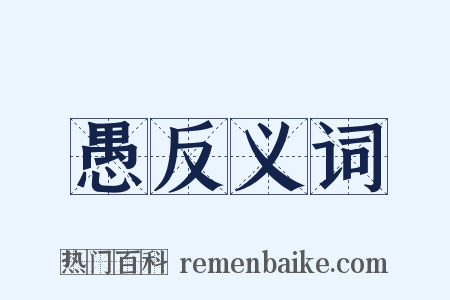 愚反义词是什么意思的图片